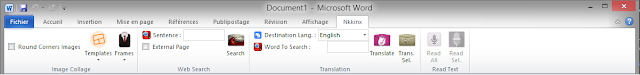 Nkkinx addIn : The best Microsoft office word 2010 addIn(photo collage ,frames ,translation ,web searching,...)