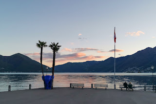 Palmen am Pier in Ascona