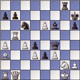 Partida de ajedrez Bordell vs. Polugaievsky 1956, posición después de 30…Df4