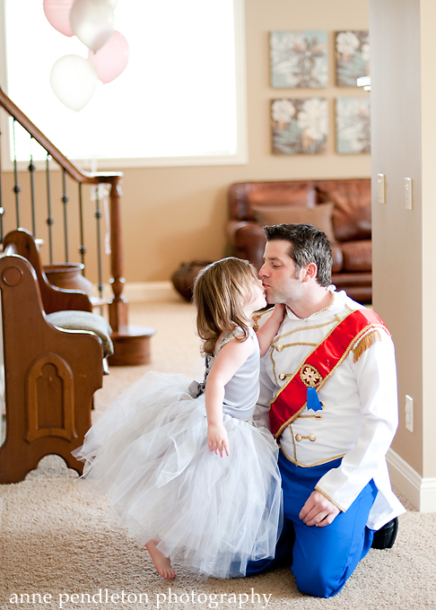 Dad dressed as Prince Charming