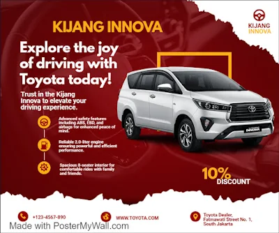 Contoh Iklan Mobil Innova dalam Bahasa Inggris