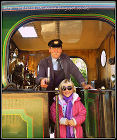 Train driver on the steam train, Bluebell Railway