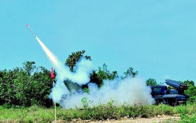 Uji coba roket R Han 122 di Baturaja, Sumatera Selatan