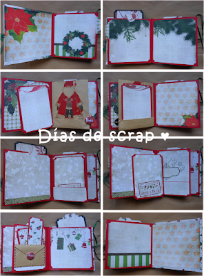 scrap mini album navidad Blokum