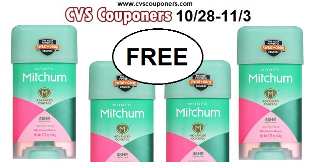 Score FREE Mitchum Deodorant at CVS - 10/28-11/3