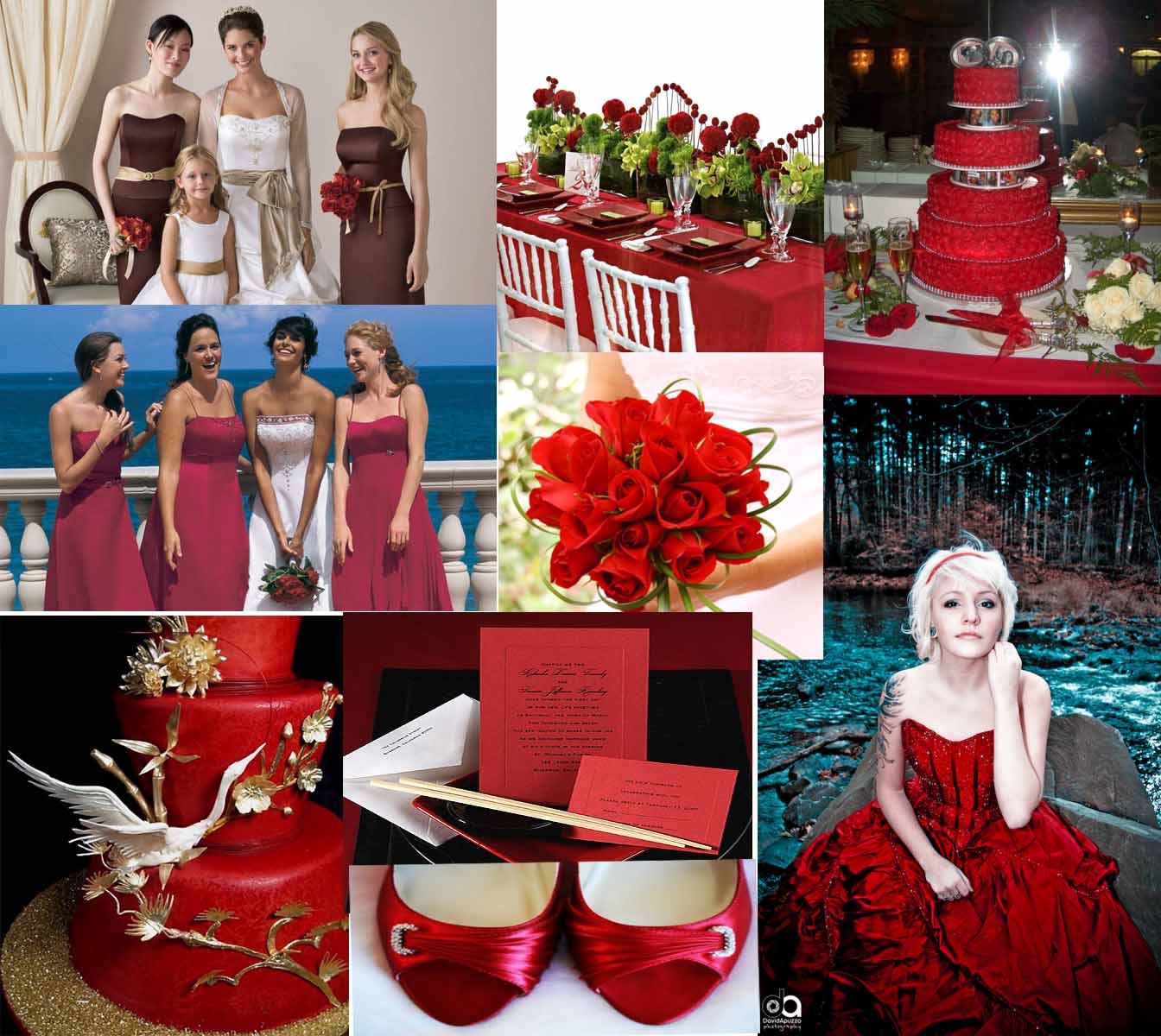 ideas table Red red runner  Wedding: ideas Alternative wedding