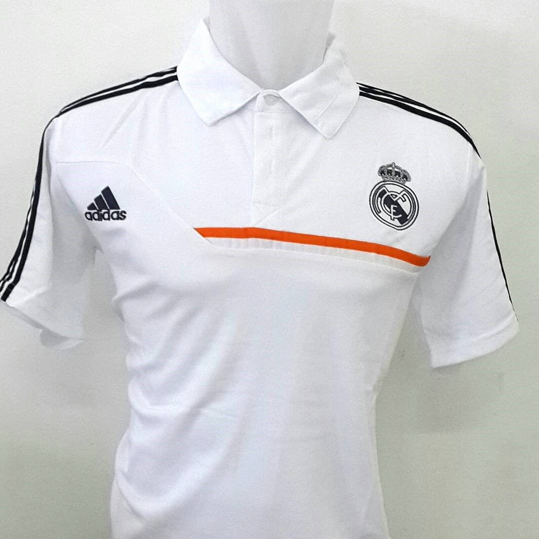 Jual baju  polo  Real Madrid warna putih terbaru Adidas 
