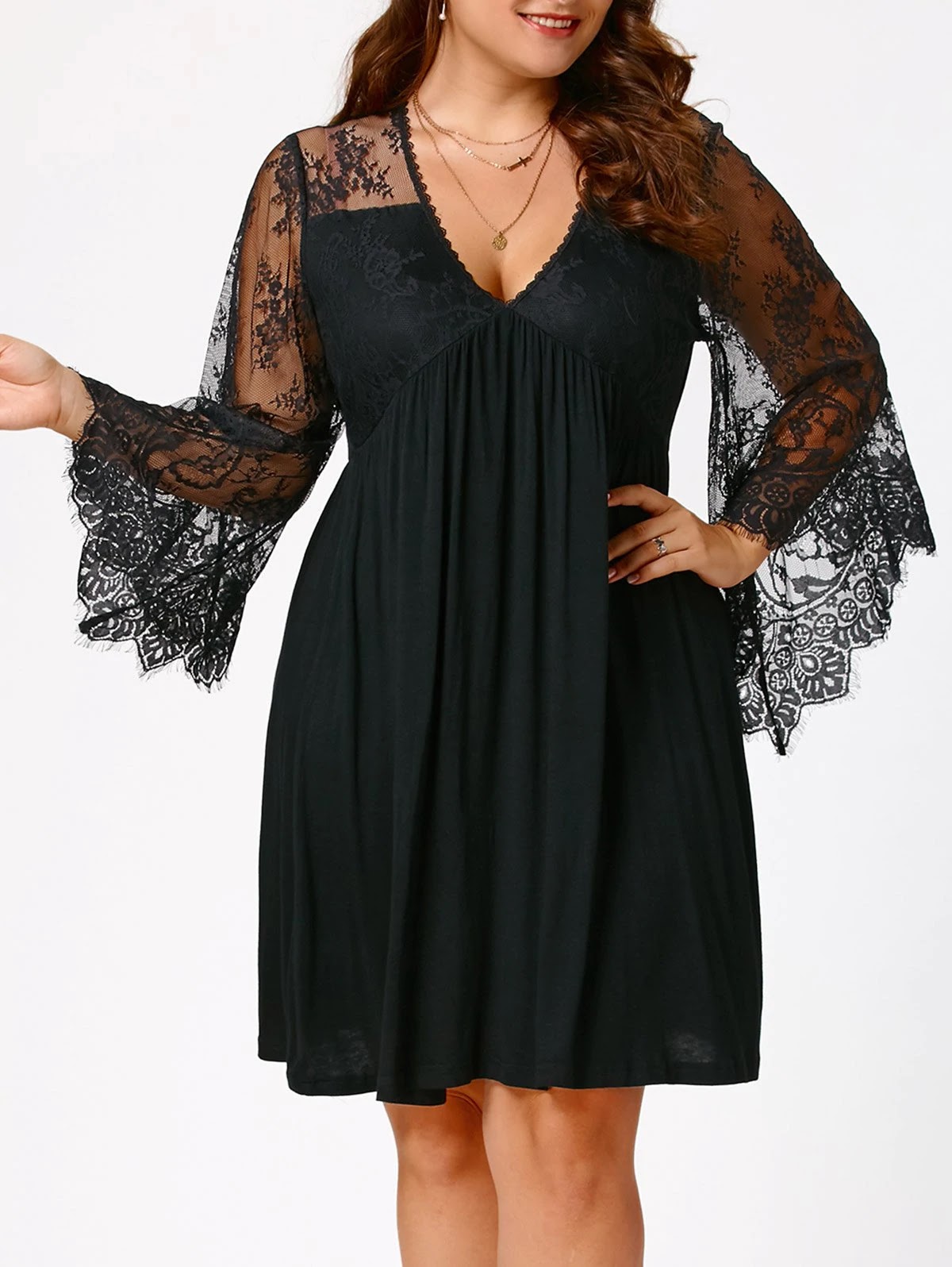 Empire Waist Plus Size Tunic Dress