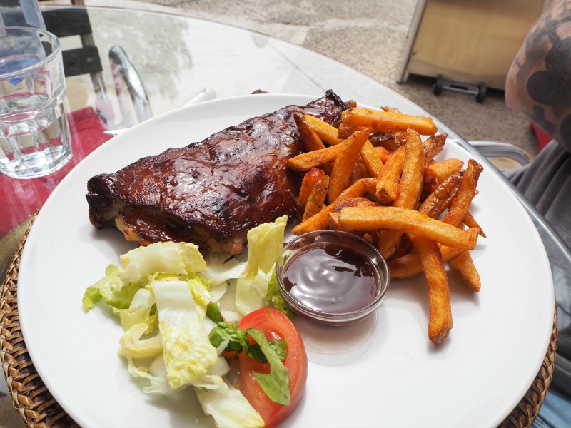 BBQ spare rib and fries in San Miguel