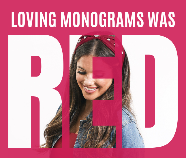 Loving Monograms was Red Blog Header