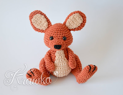 Krawka: Kangaroo crochet pattern - Winnie the Pooh inspired roo amigurumi crochet pattern by Krawka