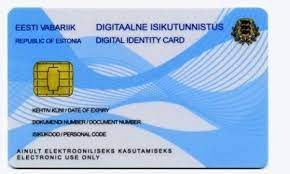 A specimen of e-residency card