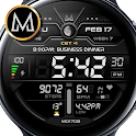 وجه الساعة الرقمي لنظام Wear OS مع تعقيدات قابلة للتخصيص بواسطة Matteo Dini MD