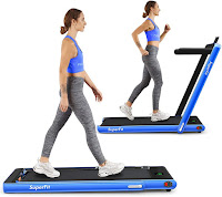 GoPlus 2 in 1 SuperFit Treadmill in blue color, also available in black, silver, champagne, red, dark green, white, image