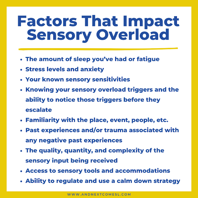 Other factors that impact sensory overload