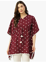 Polka dot kaftan kurti