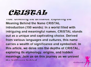 meaning of the name "CRISTAL"