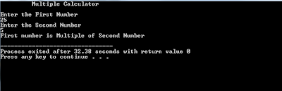 Write a program that inputs two integers. It determines and prints if the first integer is a multiple of second integer.