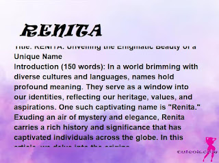 meaning of the name "RENITA"