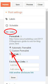 blogger post links