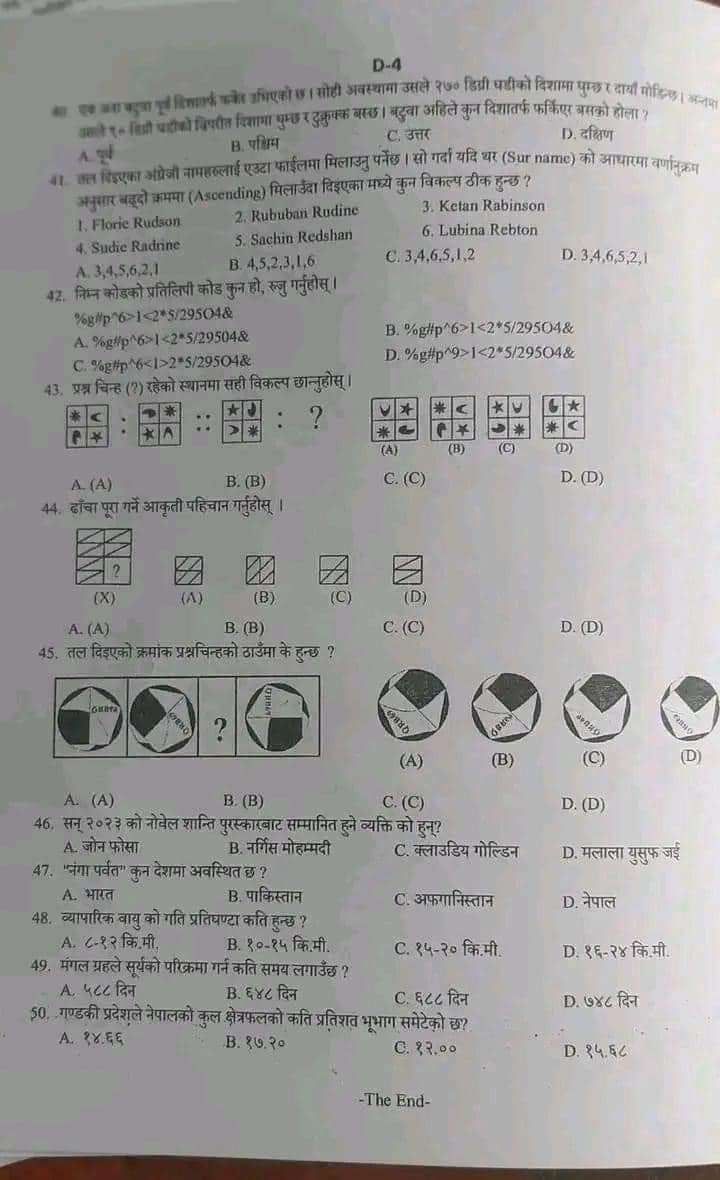Kharidar First Paper 2080 - Gandaki Pardesh