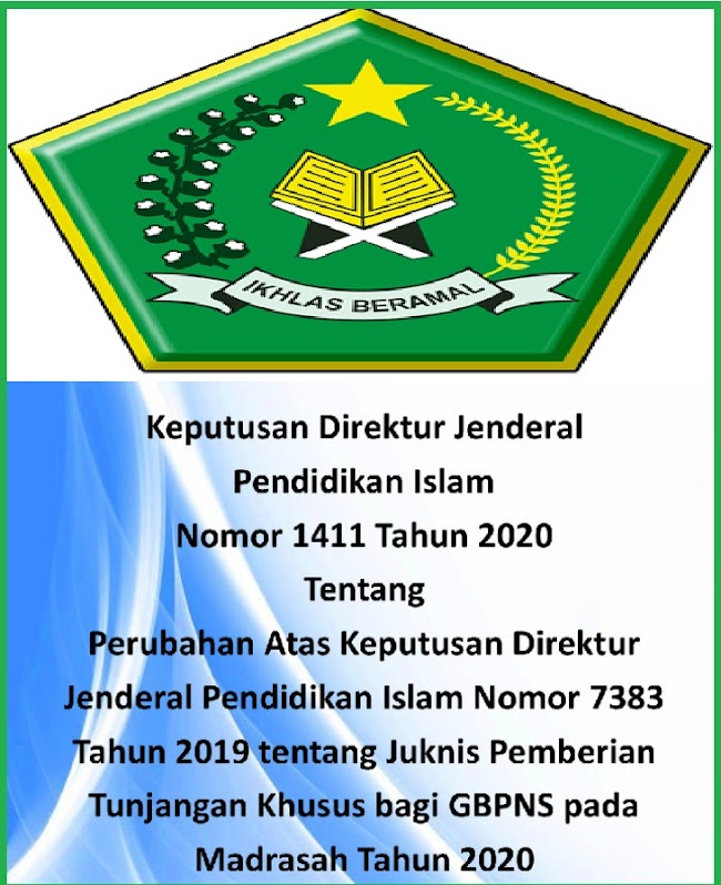 Kemenag | Revisi Juknis dan Besaran Tunjangan khusus GBPNS Pada Madrasah Tahun 2020