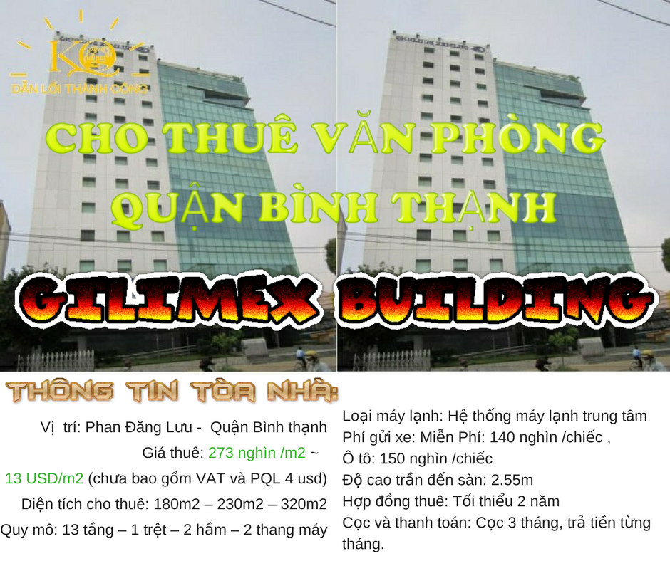 Cho thuê văn phòng quận Bình Thạnh Gilimex building