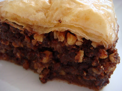 Chocolate-hazelnut baklava