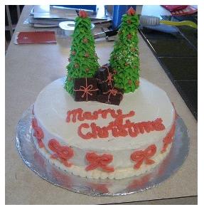 funny christmas cards: Christmas Tree Cake