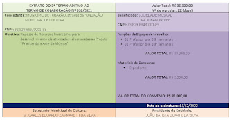 Extrato do Termo de Colaboração 016/2021