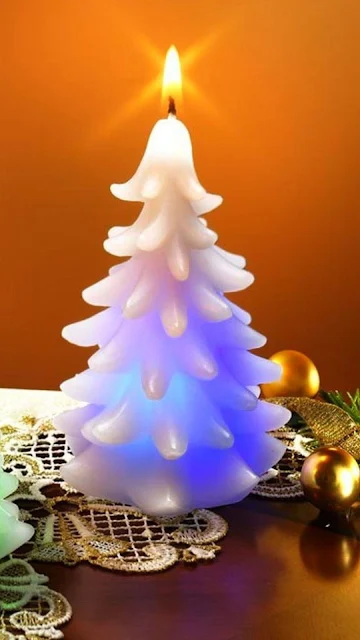 Christmas Tree Candle Wallpaper