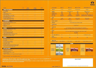 New Tata Indica eV2 specifications brochure