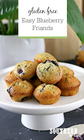 Easy Blueberry Friands Recipe - simple dessert recipes, quick, one bowl, frozen blueberries, baking with kids