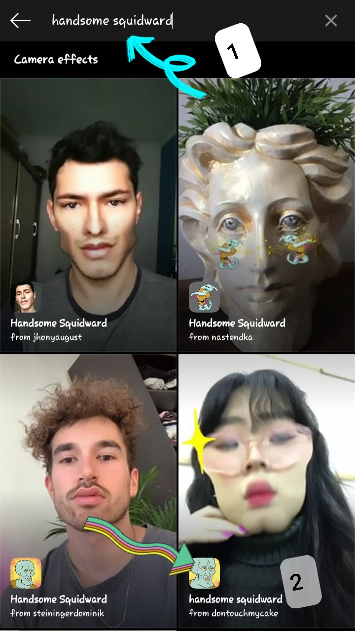 Handsome Squidward Filter Name Effect Handsome