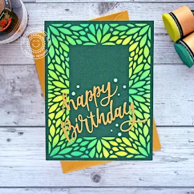 Sunny Studio Stamps: Blooming Frame Dies Birthday Card by Vanessa Menhorn