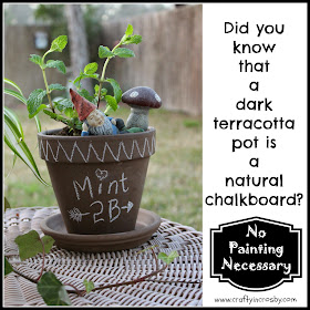 chalkboard, terracotta pot, no paint chalkboard