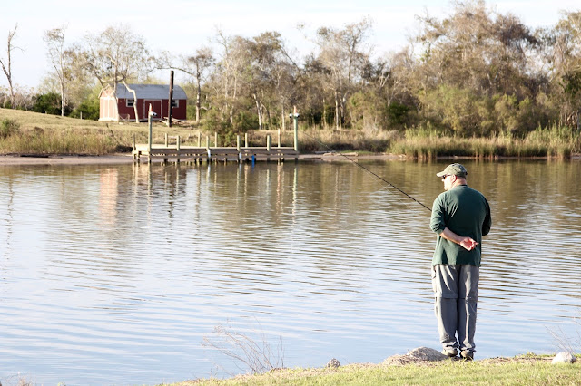 Waiting Patiently-Fishing From the Banks of the Colorado River-Pelican Point RV Park-Matagorda, Texas