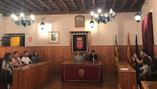 Sala de sesiones del Ayuntamiento de Traiguera.