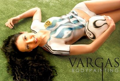 Body Paintings, Painted Soccer Girls, Sports Dress Body Art