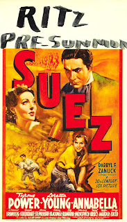 SUEZ. Estados Unidos: 20 x 36 cms. SUEZ. Suez. 1938. Estados Unidos. Dirección: Allan Dwan. Reparto: Tyrone Power, Loretta Young, Annabella, J. Edward Bromberg, Joseph Schildkraut, Henry Stephenson, Sidney Blackmer, Maurice Moscovitch, Nigel Bruce, Sig Ruman, Miles Mander, George Zucco, Leon Ames, Rafaela Ottieano.