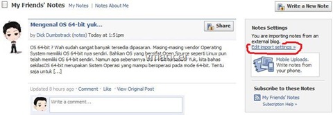 import notes-facebook-rss feeds-vmancer