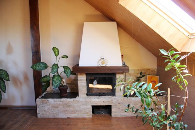 Fireplace in the attic