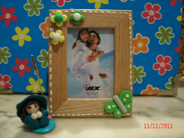 Moldura decorada a fimo