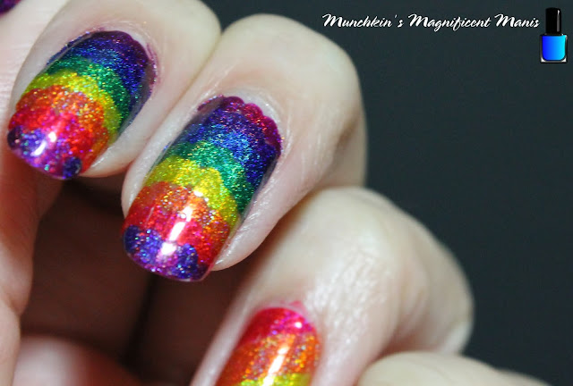 Pride Rainbow Nail Design