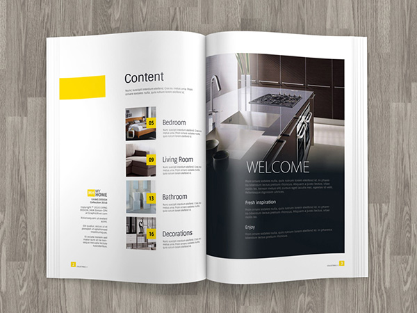 Download Gratis Mockup Majalah, Brosur, Buku, Cover - A4 Brochure Magazine Mockup