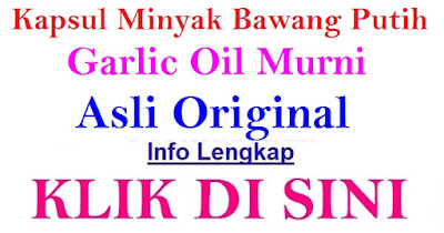 Khasiat obat kapsul garlic oil bawang putih pereda migren (sakit kepala sebelah )