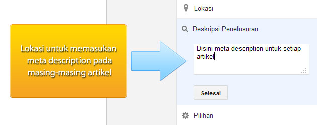 Meta Deskripsi Penelusuran Pada Artikel