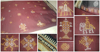 Kasuti-embroidered Dharwar Cotton Saree