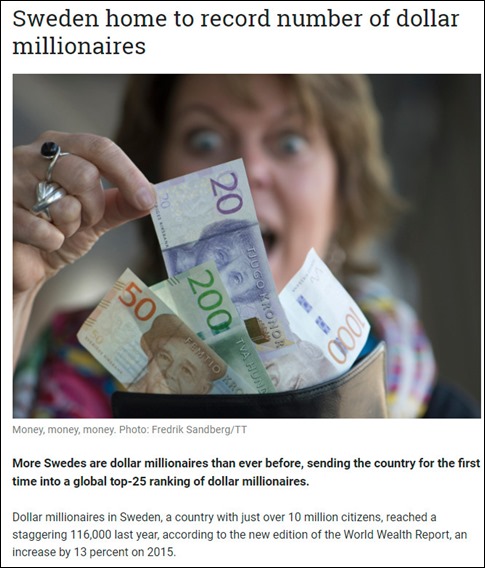 dollar millionaires in Sweden