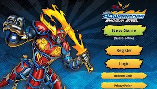 Screenshots of the Beyblade BeyWarriors for Android tablet, phone.